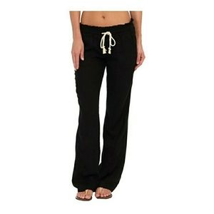 Roxy Drawstrings Pants Raw Hemline LG.